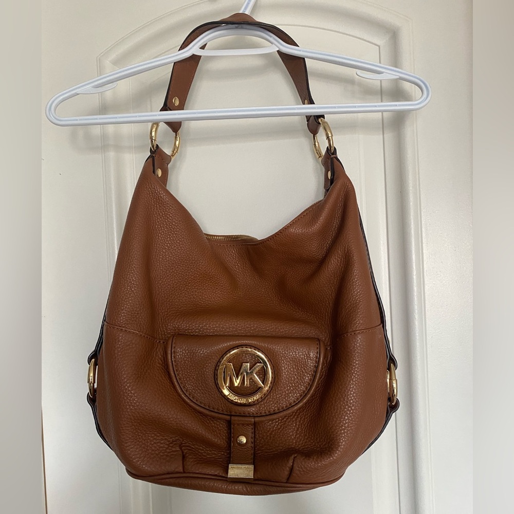 Michael Kors Tan Leather Hobo Bag